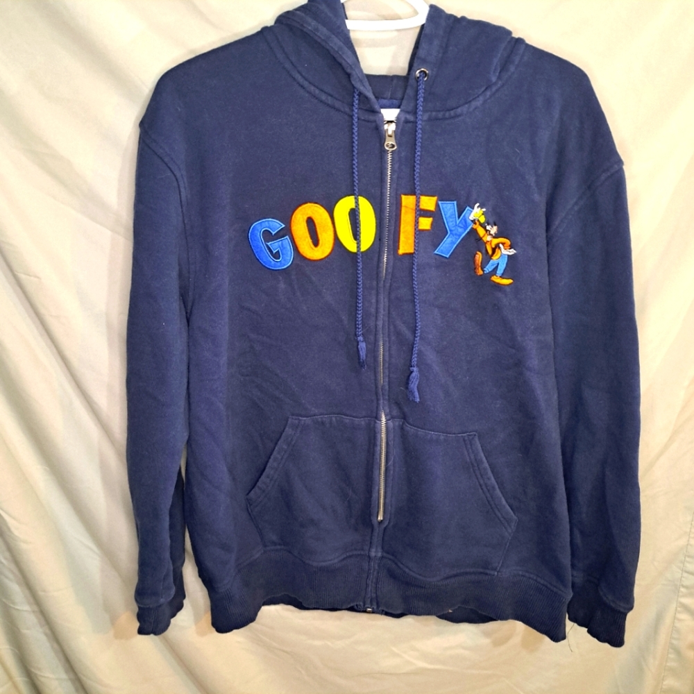 ⚡️2 For $15⚡️Disney World Goofy Men's Blue Hoodie size Med